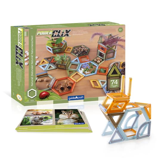 Guidecraft PowerClix® Natural Frames Magnetic Building Set